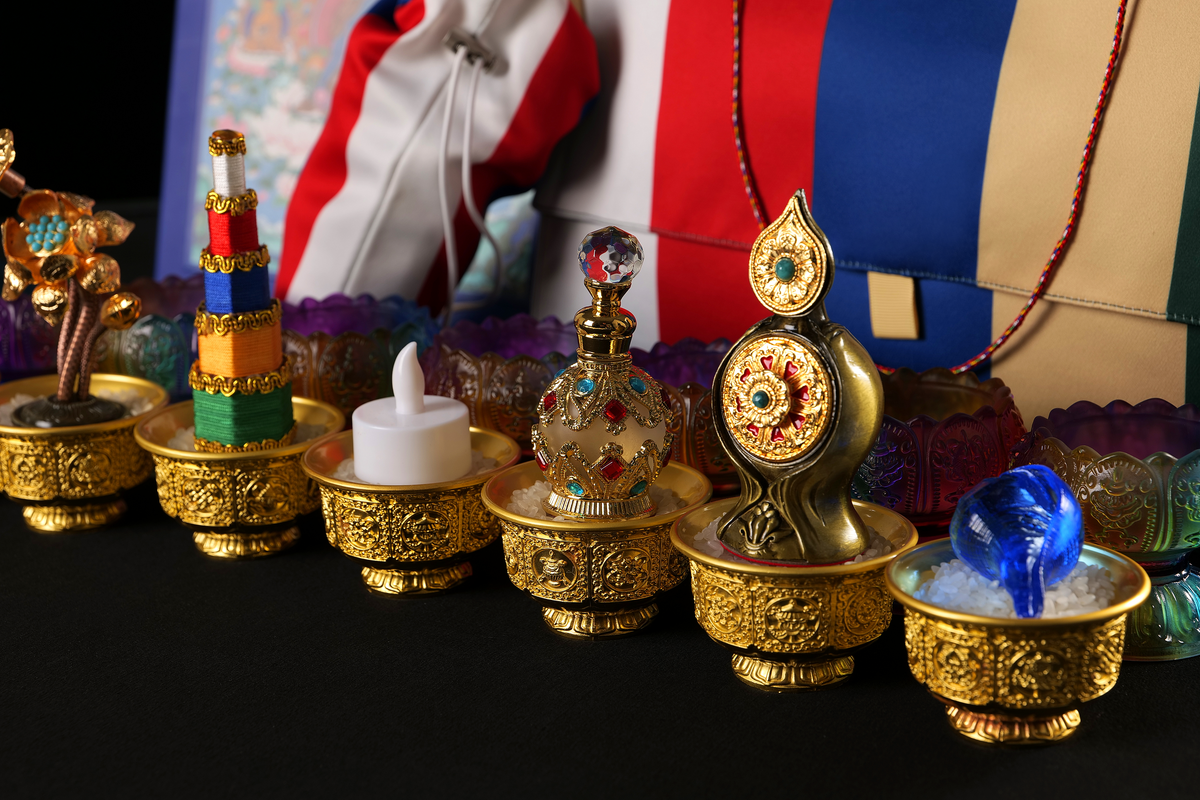 吉祥八宝纯铜供水B1套装 |Copper Auspicious Eight Offerings Set B1