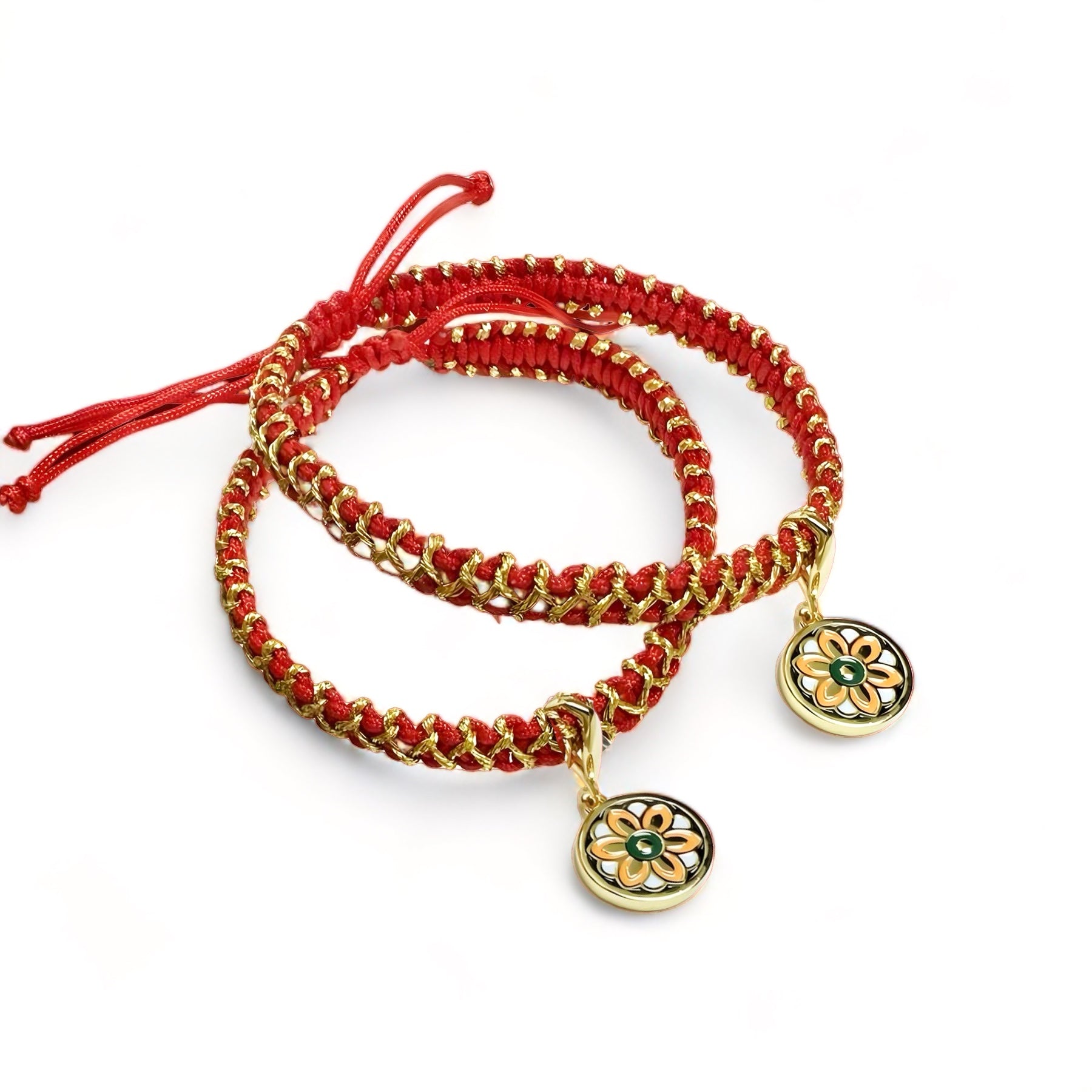 Lotus Blessing Bracelet (Gold Pendant)